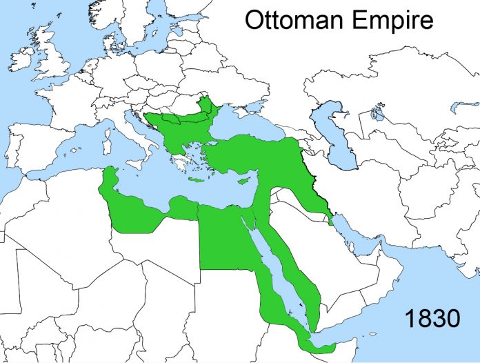 1830 Fransanın Cezayiri Işgali Sonrası Ottoman Empire Osmanlı Devleti Sınırları. II. Mahmud Osmanlı Padişahı Ve İslam Halifesi