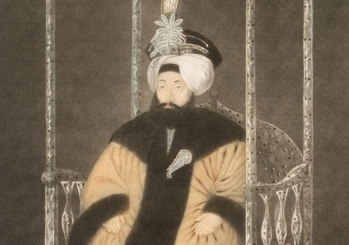 II. Mahmud Osmanlı Padişahı Ve İslam Halifesi. 1826 Yılında Gerçekleştirdiği Kıyafet Inkılabından Evvelki Hali. Ottoman Empire 1