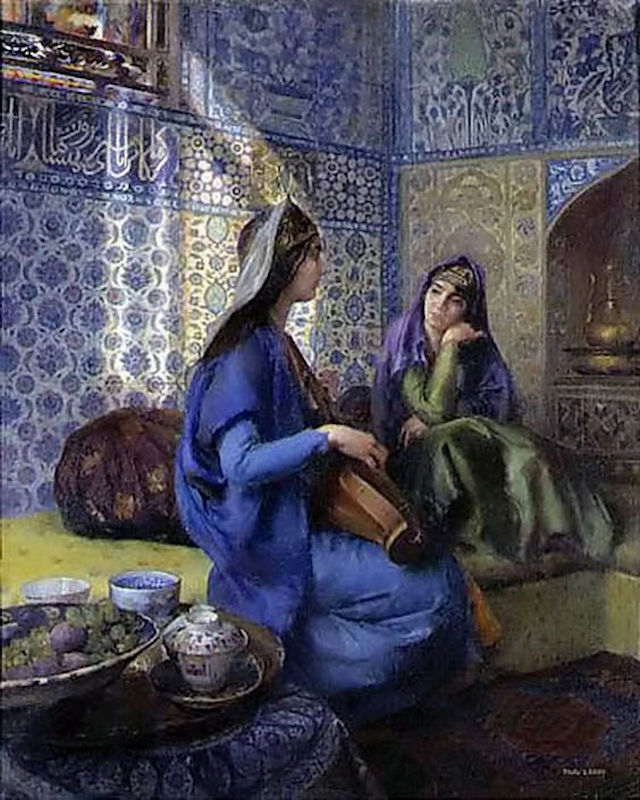 Osmanlı Devleti Musik Musiki. Ottoman Harem Resimleri. Türk Haremleri Ailesi Eşi Valide Sultanı Hanım Sultan Şehzade Haseki Kadın Efendi Gözde İkbal Kadın