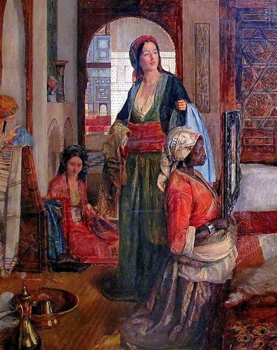Türk Sarayı Haremi Tarihi Eski Cariye Kadın Görseli. Osmanlılar Padişahı Sultanları Saray Haremi Ailesi Eşleri Gözde İkbal Kadını Hanımı Kızları Kız